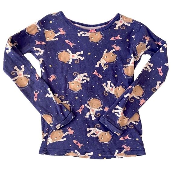 Carters Monkey Astronaut Pajamas - Picture 2 of 8